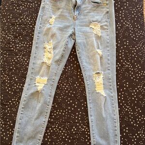 Aero Distressed Light Blue Women's Jeans